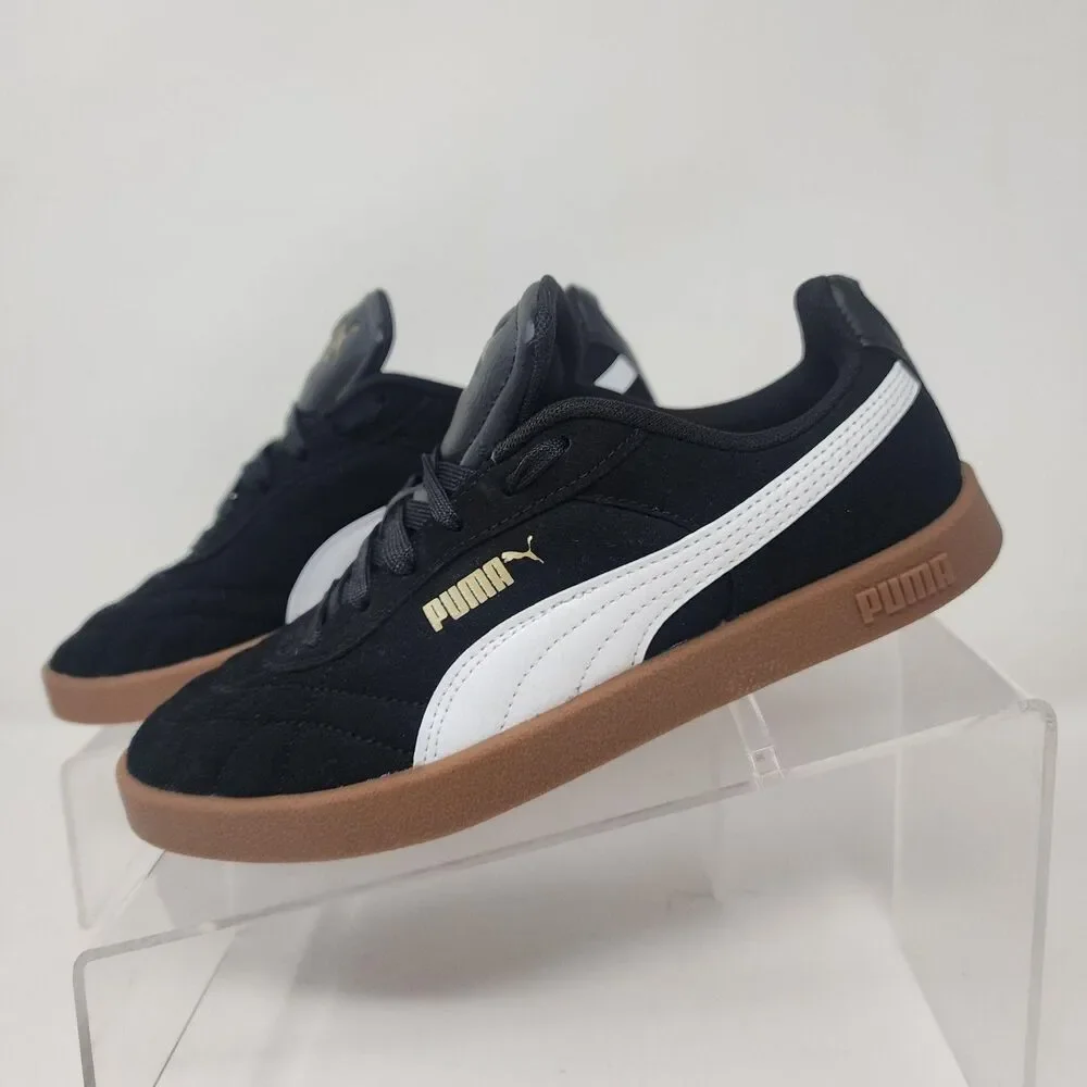 Puma Shoes Womens Size 6.5 Black Suede Gum Sole Low Top Sneakers 407836-04